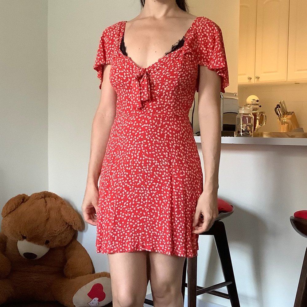 Floral Red Zara Dress